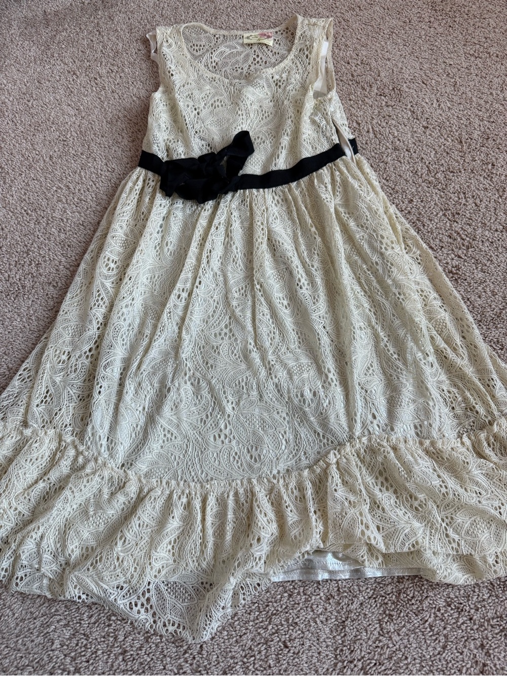 Joyfolie Mia Joy Girls Cream Lace Dress | Size 14